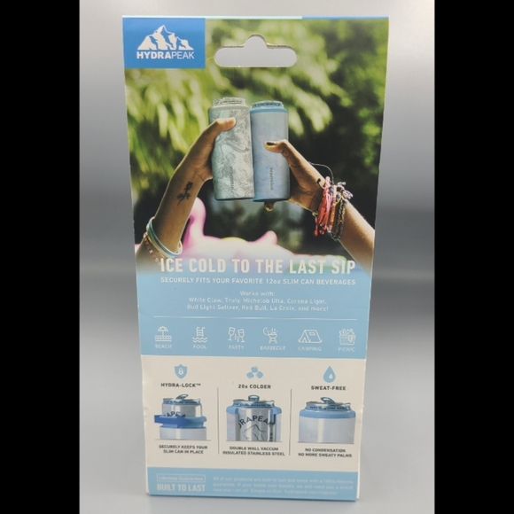 Hydrapeak 12 oz Slim Can Cooler Marble Purple/Blue - Picture 5 of 5